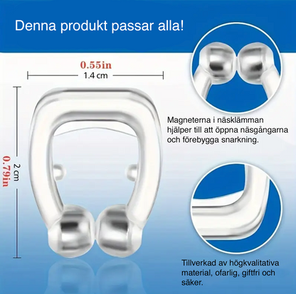 Magnetiska anti-snarknäsklämmor (6 st)
